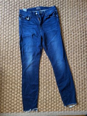 MOTHER Dark Blue Skinny Jeans